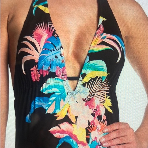 Laundry by Design Floral One Piece Swimsuit NWOT L - Picture 4 of 14